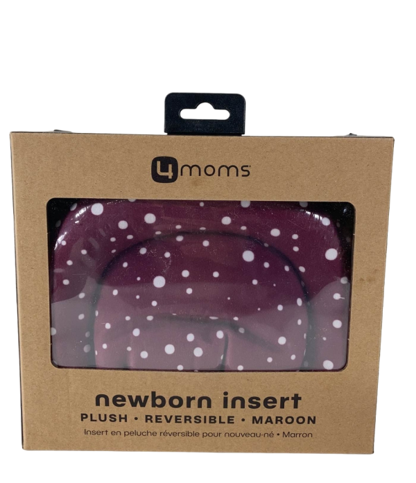 4moms Reversible Newborn Insert (new), Maroon Plush Online Hot Sale