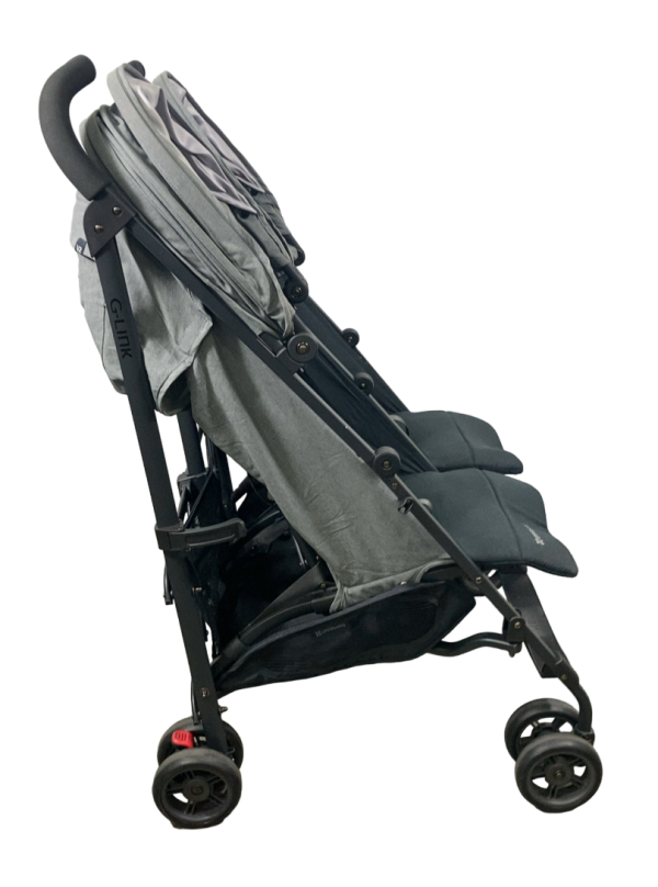 UPPAbaby G-Link V2 Double Stroller, 2022, Greyson (Charcoal Melange) Sale - Image 2