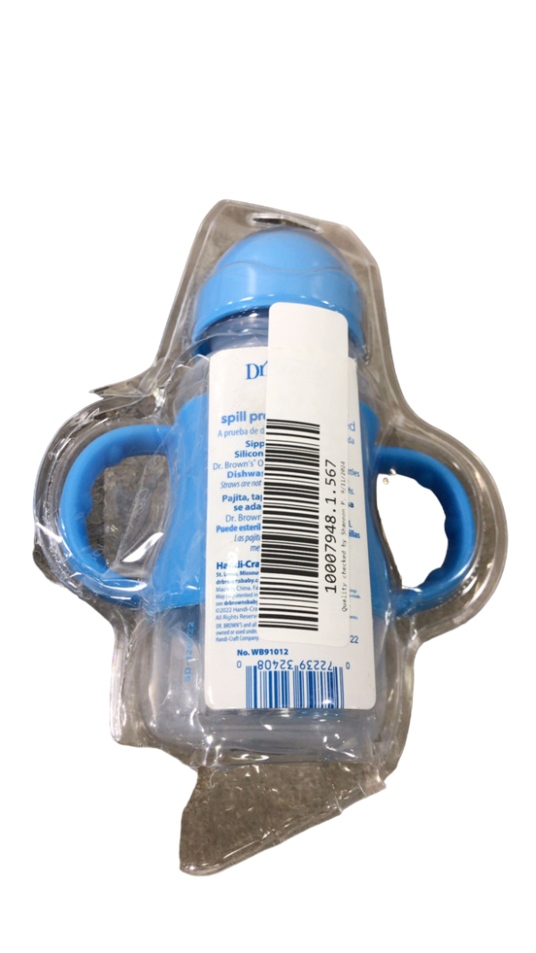 Dr. Brown s Milestones Sippy Spout Bottle with Silicone Handles, Blue, 1 pack, Narrow-Neck, 8 oz 250 ml Cheap - Image 2
