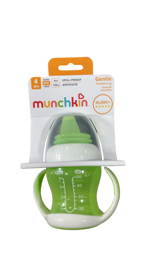 Munchkin Gentle Transition Trainer Cup, 4oz, Light Green Online now - Image 3